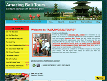 Tablet Screenshot of amazingbalitours.com